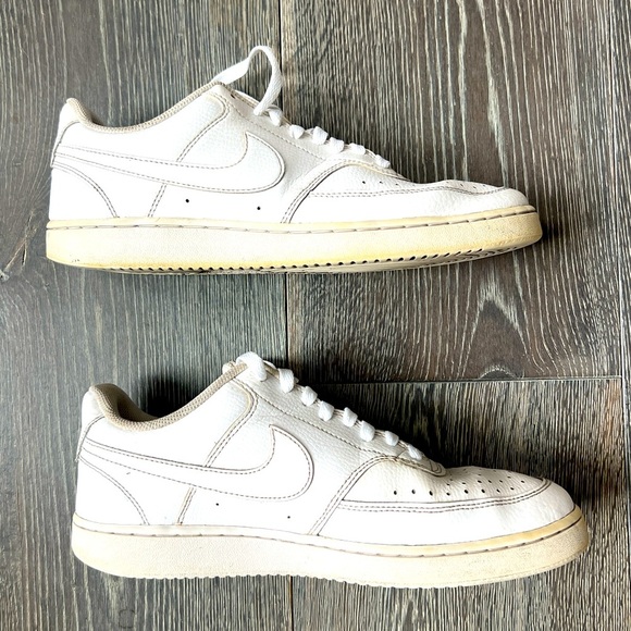 Nike Men’s Court Vision Low Casual tennis athletic Shoes. Size 9.5 Triple White - Picture 8 of 12